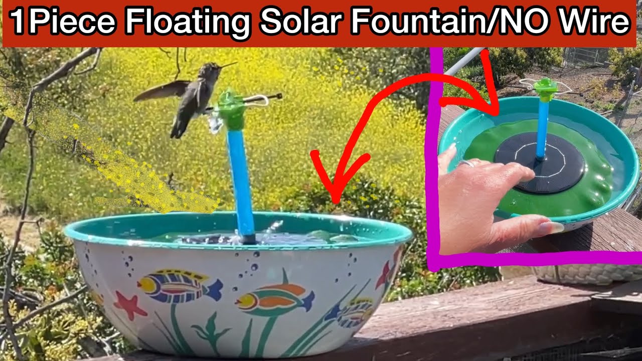 How to Make Hummingbird ENDLESS Water Fountain Bird Bath TIP Solar